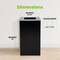 Alpine Industries Square Recycling Bin, 29 Gallons, Black Can, Square Opening Lid ALP4450-KIT-BLK-S - alternate 8